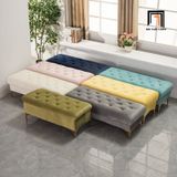  Ghế sofa đôn chữ nhật xinh xắn SB28 Kanis 1m2 vải nhung đẹp 