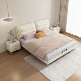  Giường ngủ kiểu dáng trẻ trung GN83 Pracotta vải nỉ màu kem 
