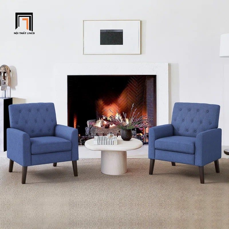  Ghế sofa đơn phòng khách gia đình DT94 Asaria màu xanh lá 