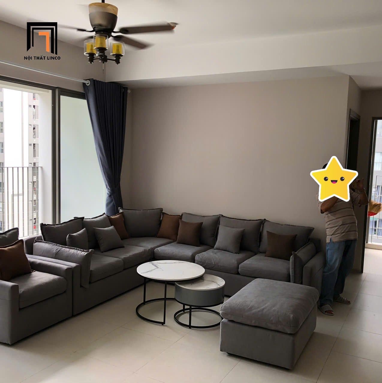  Ghế sofa chữ U UT3 Hanna 3m2 rộng rãi và êm ái 