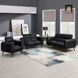  Bộ ghế sofa cho văn phòng KT53 Shania da giả màu đen 