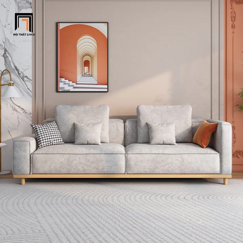  Ghế sofa đơn vải nỉ xám 1m DT86 Helgafell phòng khách nhỏ 