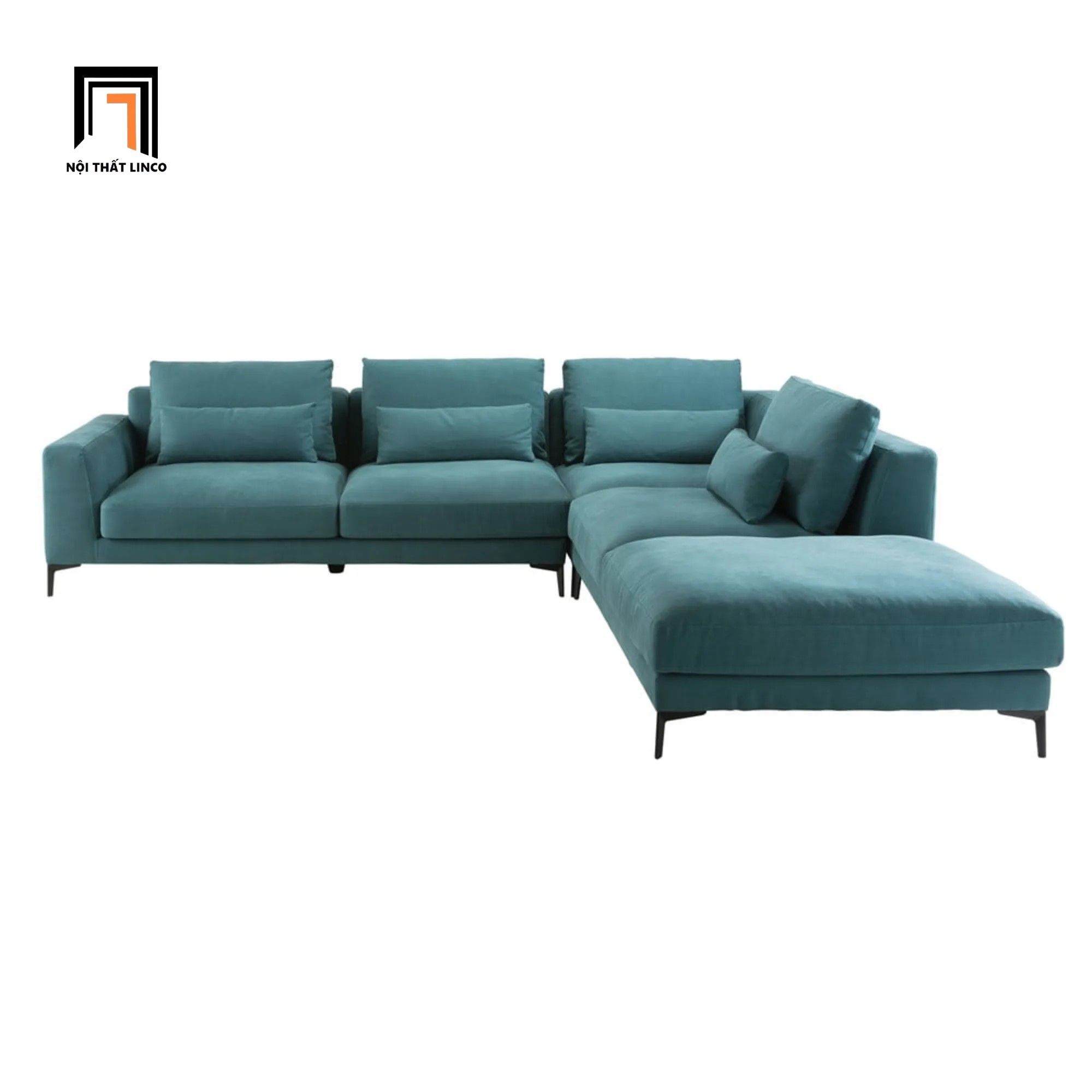  Ghế sofa góc chữ L GT52 Porlan cho phòng khách lớn 2m4 x 2m2 