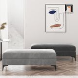  Sofa bench chữ nhật dài 1m4 SB29 Hamitor vải nhung xám 