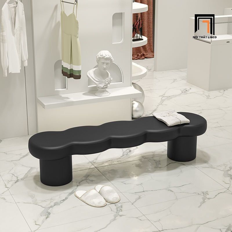  Ghế sofa bench chờ kiểu cong SB17 Barren 1m5 vải nhung mềm 