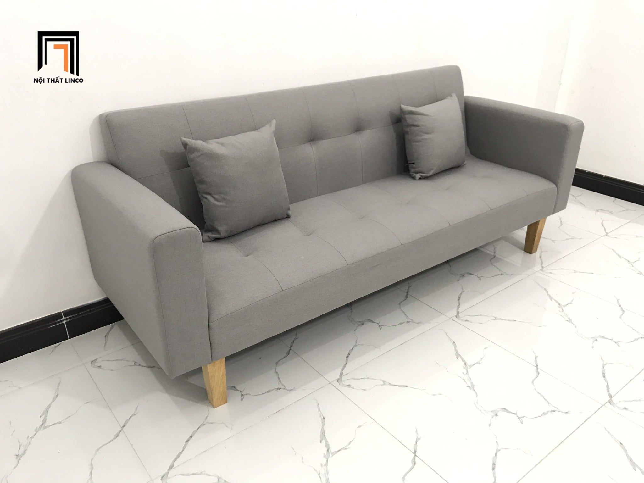  Bộ sofa giường dài 2m đa năng xám ghi trắng GBL2 giá rẻ nhỏ gọn 