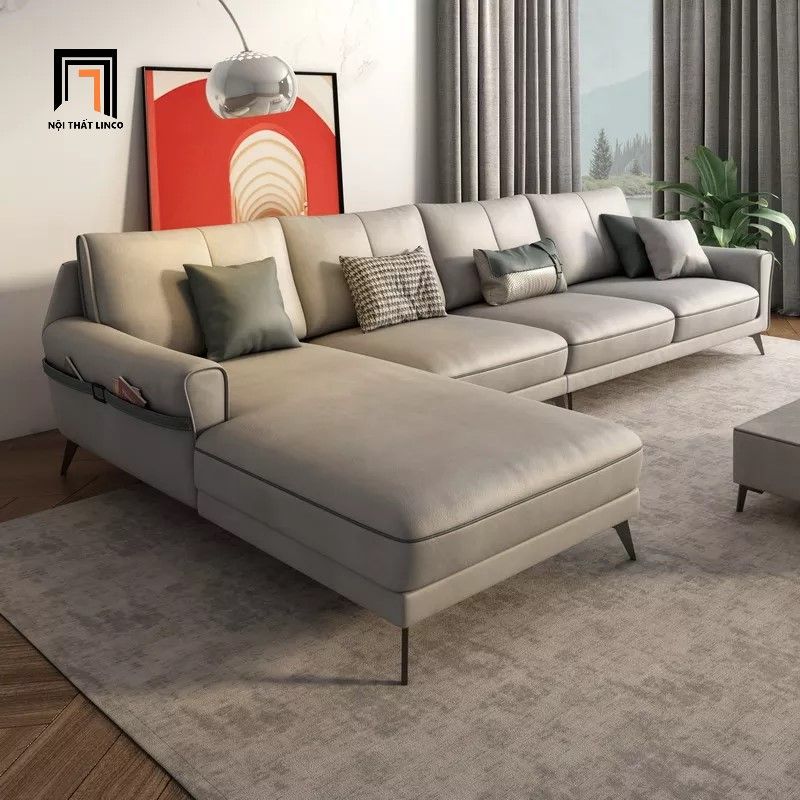  Bộ ghế sofa góc L da giả 3m x 1m6 GT30 Shyne kiểu dáng hiện đại 