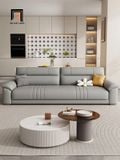  Bộ ghế sofa da giả màu xám BHQ50 Esmond dài 2m4 hiện đại 