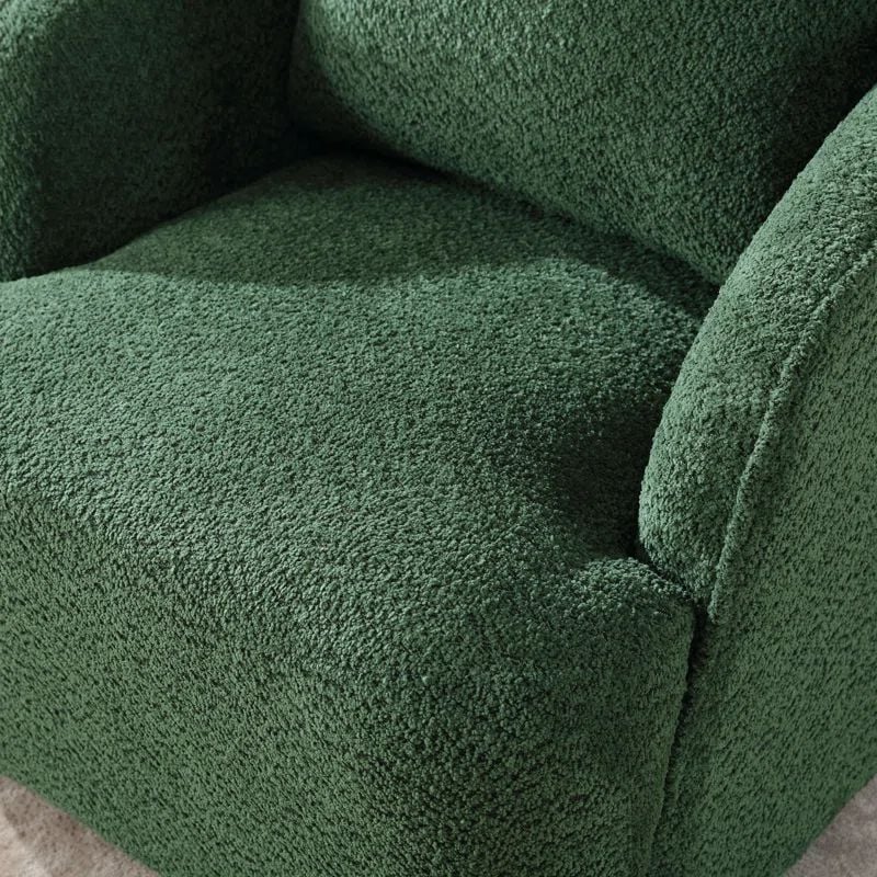  Ghế sofa đơn màu xanh lá vải lông cừu DT90 Dalbert nhỏ gọn 