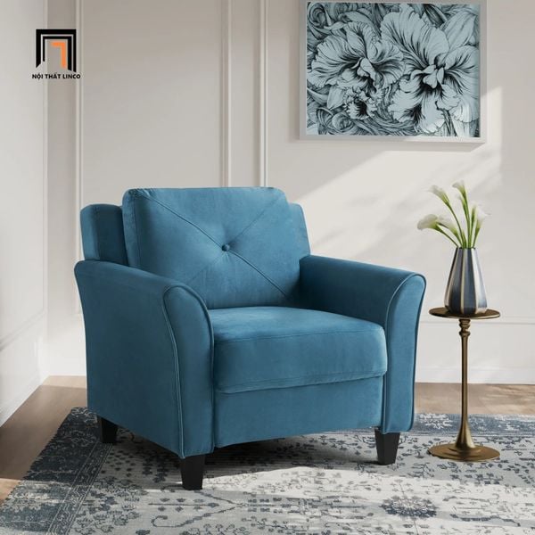 sofa đơn xám trắng