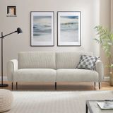  Ghế sofa băng vải nỉ màu cam 2m1 BT50 Fresnes cho sảnh chờ 