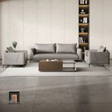  Set ghế sofa văn phòng làm việc KT164 Piney da giả màu xám ghi 