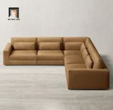  Ghế sofa U giá rẻ UT44 Kibet 3m3 x 2m55 màu nâu 