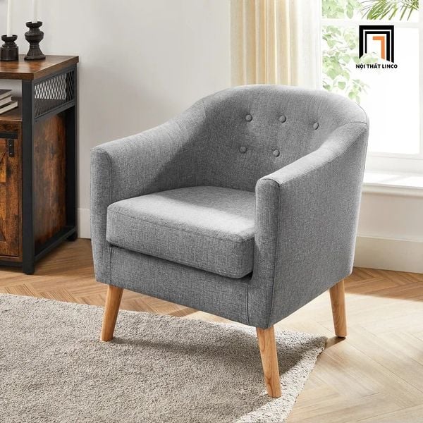 sofa đơn xám trắng