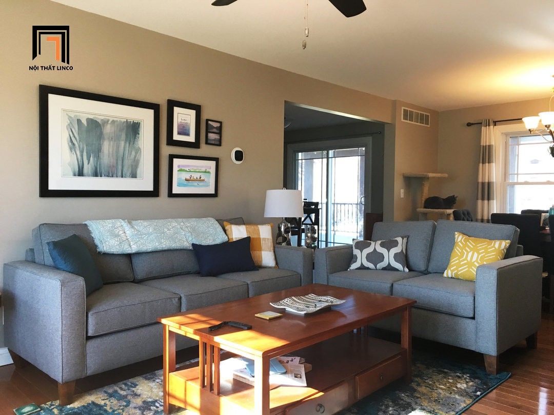  Ghế sofa băng 3 nệm ngồi BT12 Beryl 2m phong cách châu Âu 