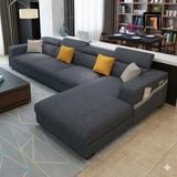  Bộ ghế sofa chữ U UT94 Eymet 3m4 xám đậm đẹp 
