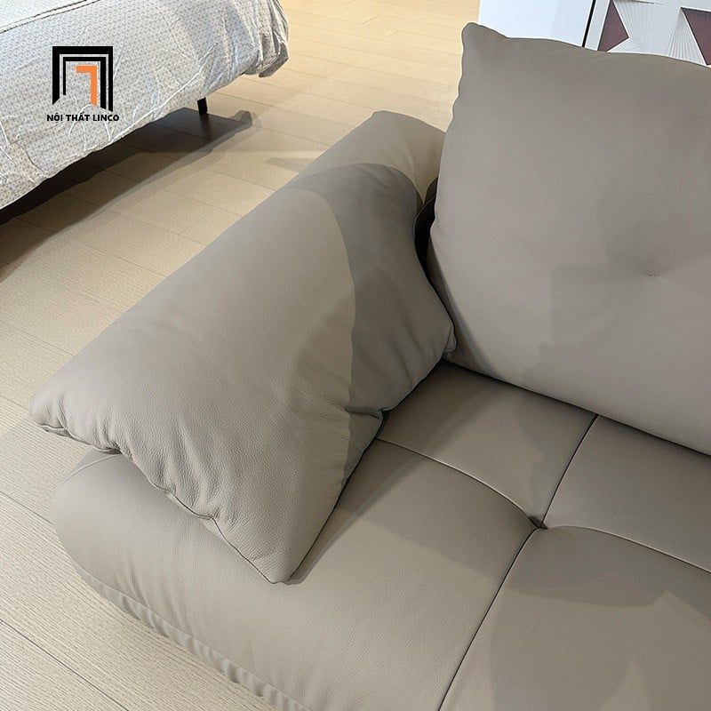  Ghế sofa văng da chống mực xám ghi BHQ88 Kylen dài 2m5 