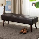  Ghế sofa đôn dài chữ nhật SB1 Sveina dài 1m2 x 40 da nâu đậm 