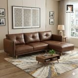  Ghế sofa băng da sang trọng 2m BT96 Foia màu nâu đậm 