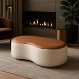  Ghế đôn sofa hạt đậu 1m1 SB36 Galmoy phối màu da giả 