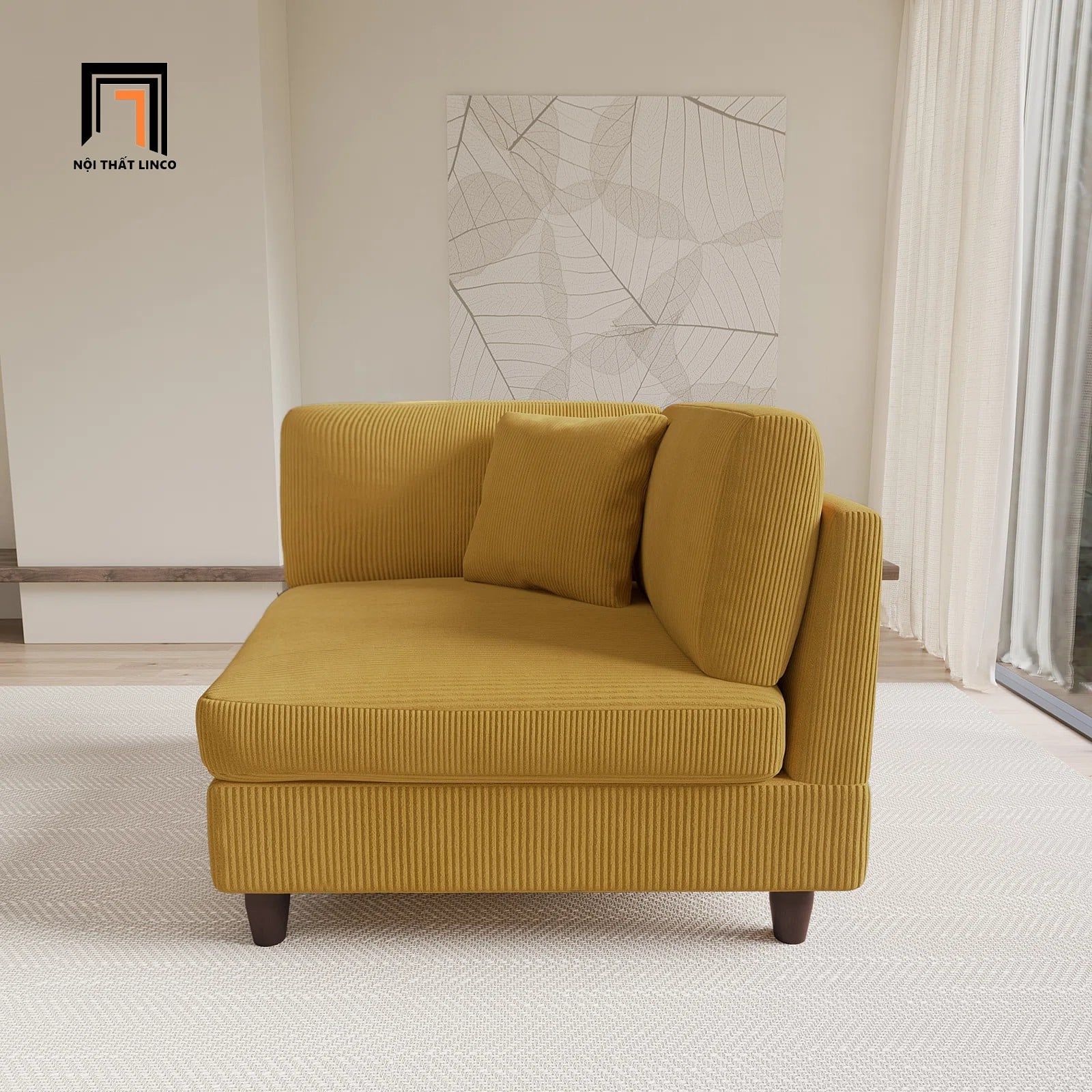  Ghế sofa đơn cho góc phòng DT112 Michelyn vải nỉ xinh xắn 