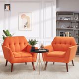  Ghế sofa đơn màu cam hiện đại DT97 Chopda phòng khách đẹp 