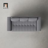  Ghế sofa băng giật lún dài 2m màu xám BT39 Glenn chân inox 