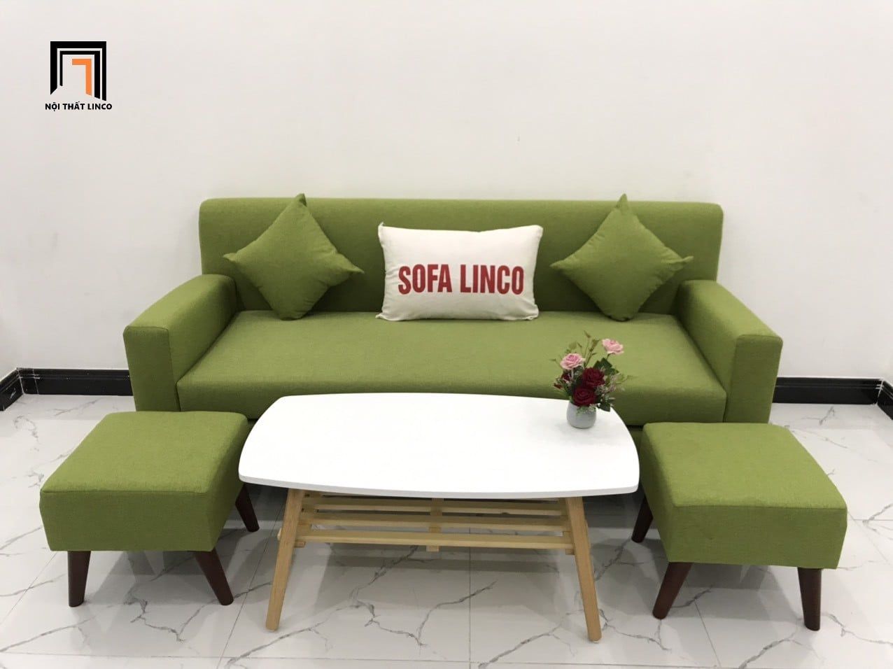  Bộ ghế sofa băng xanh lá 1m9 BL7 Rober phòng khách gia đình 