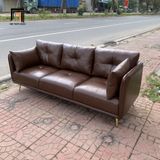 Ghế sofa băng da sang trọng 2m BT96 Foia màu nâu đậm 