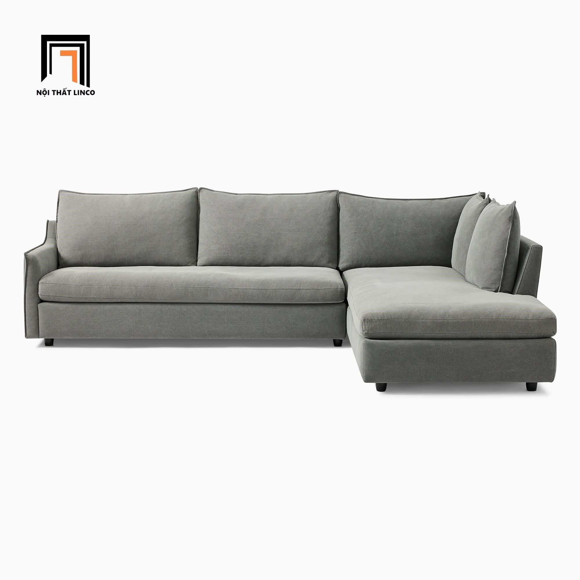  Bộ ghế sofa góc xám ghi 2m4 GT78 Easton cho căn hộ chung cư 
