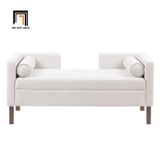 Ghế sofa bench đôn dài 1m4 SB33 Hon vải nỉ màu xám trắng 