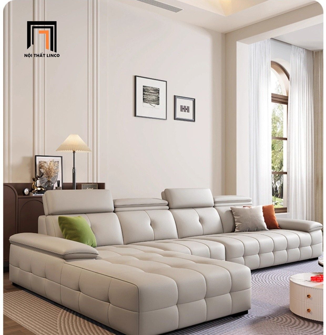  Ghế sofa băng phòng khách BHQ44 Palo dài 3m giật lún hiện đại 