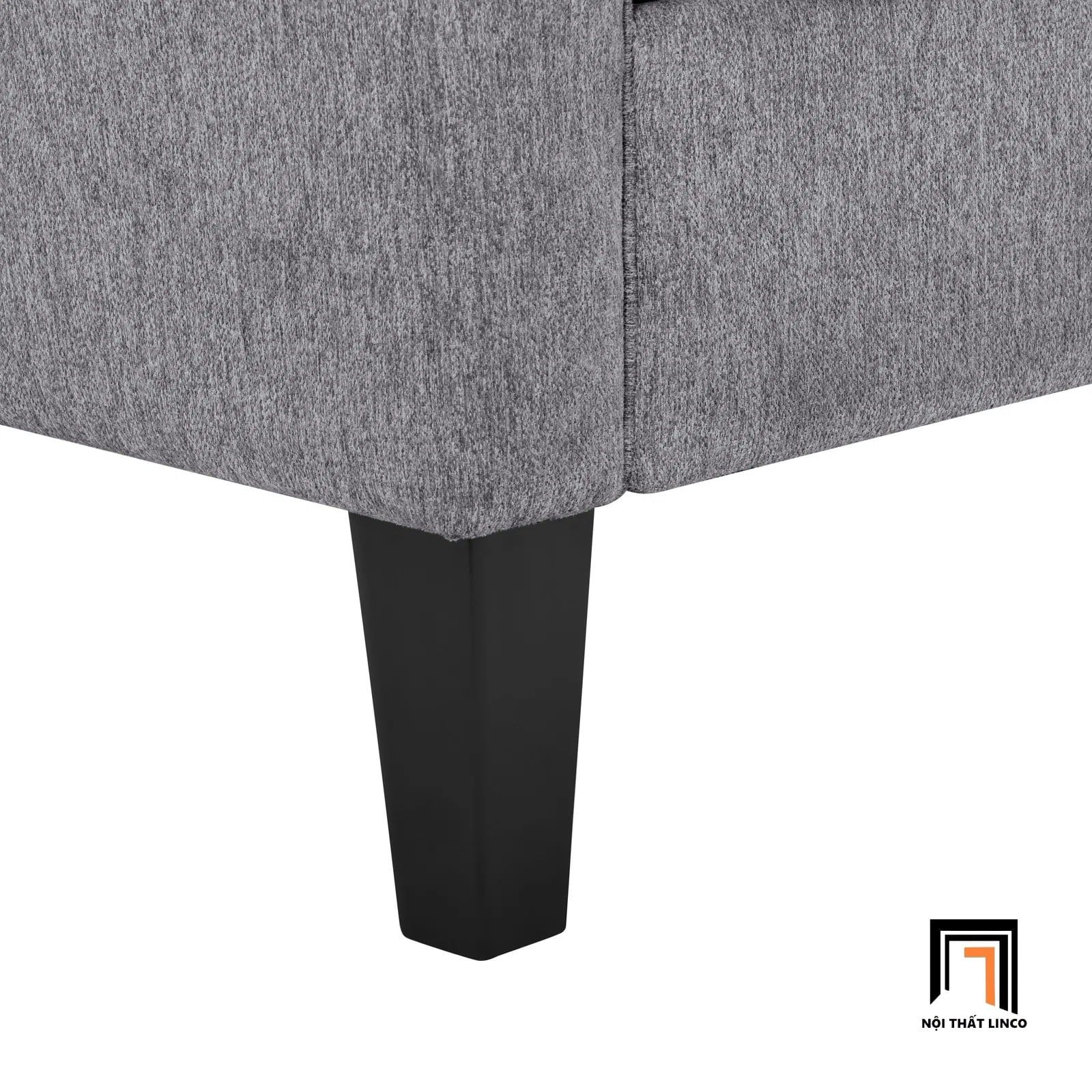  Ghế sofa đơn xám lông chuột DT110 Anwar phòng khách gia đình 