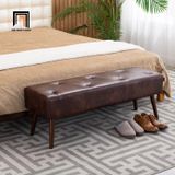  Ghế sofa đôn dài chữ nhật SB1 Sveina dài 1m2 x 40 da nâu đậm 