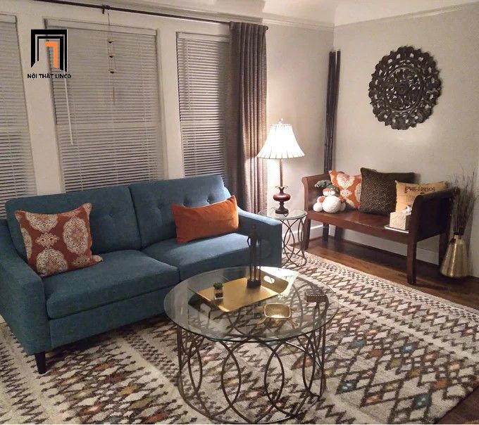  Ghế sofa băng vải nỉ nhỏ gọn 1m9 BT40 Tilton cho phòng ngủ 