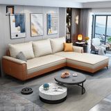  Bộ ghế sofa góc da giả 2m3 x 1m6 GT61 Bovasis kiểu dáng hiện đại 