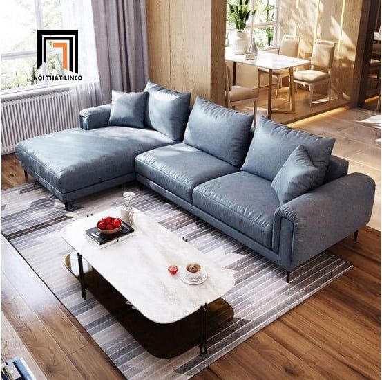  Bộ ghế sofa góc L lớn GT37 Palmer da công nghiệp sang trọng 