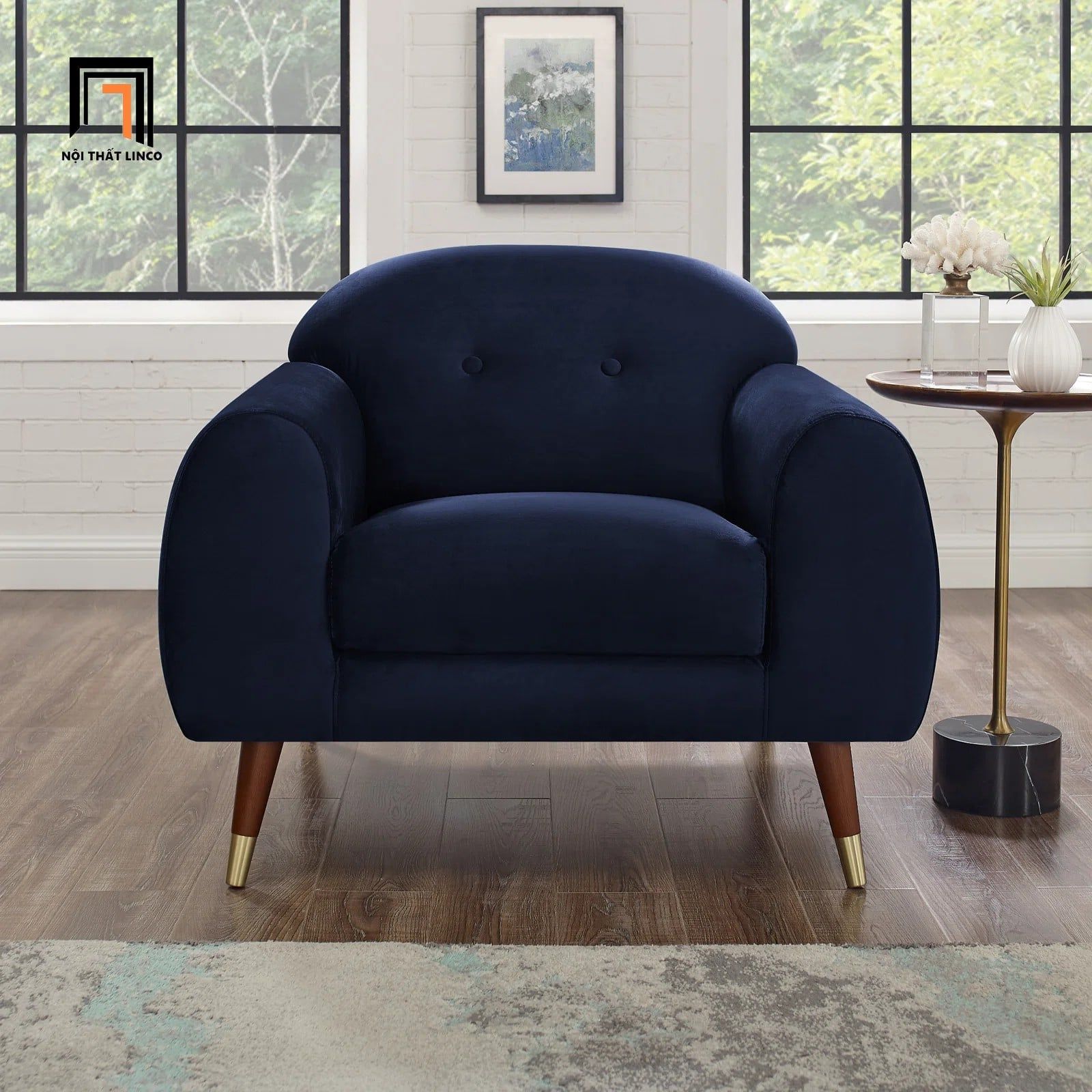  Ghế sofa đơn kiểu cong DT83 Elishah vải nỉ cho sảnh chờ 