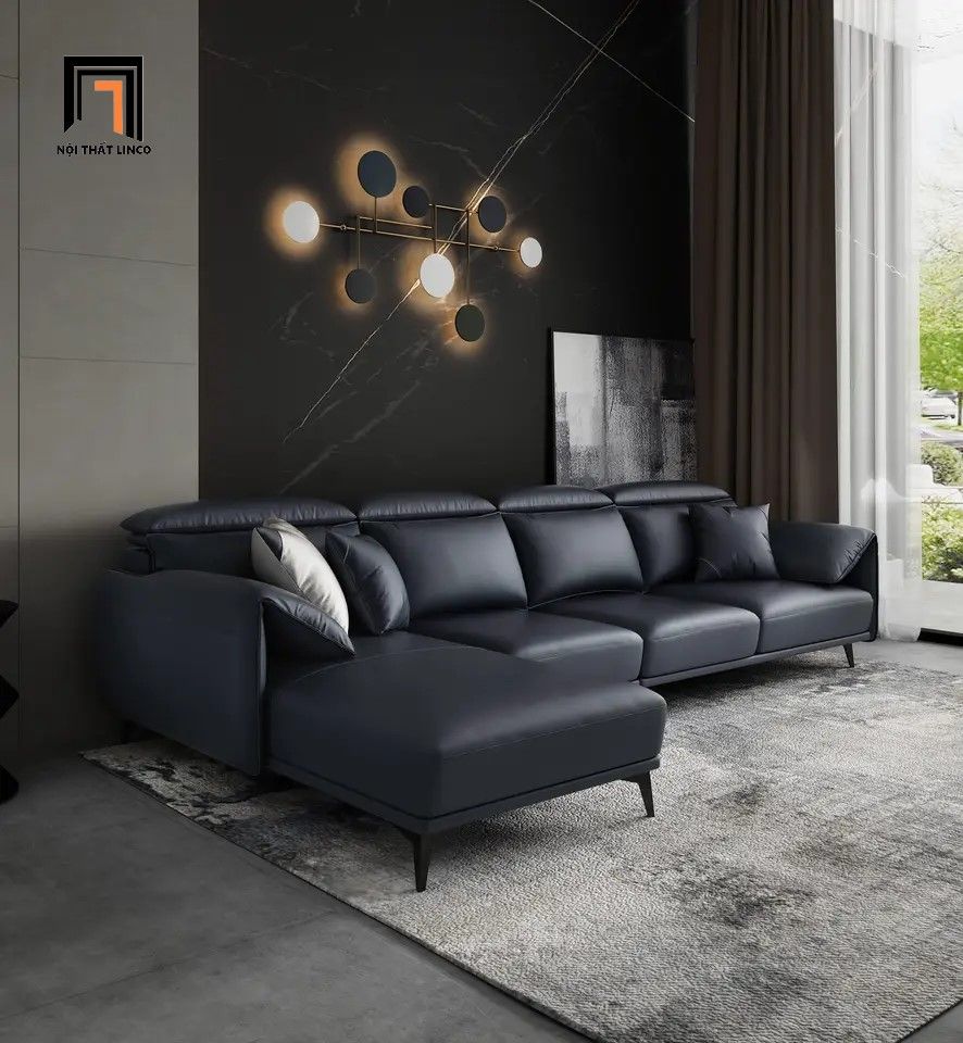  Bộ ghế sofa góc 2m8 x 1m6 GT62 Waldina tựa đầu gật gù 