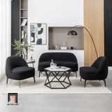  Ghế sofa đơn màu carot vải lông cừu DT111 cho sảnh chờ nhỏ 