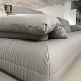  Ghế sofa văng da chống mực xám ghi BHQ88 Kylen dài 2m5 