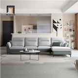  Bộ sofa góc L 3m x 1m6 da công nghiệp GT35 Miseti phòng lớn 