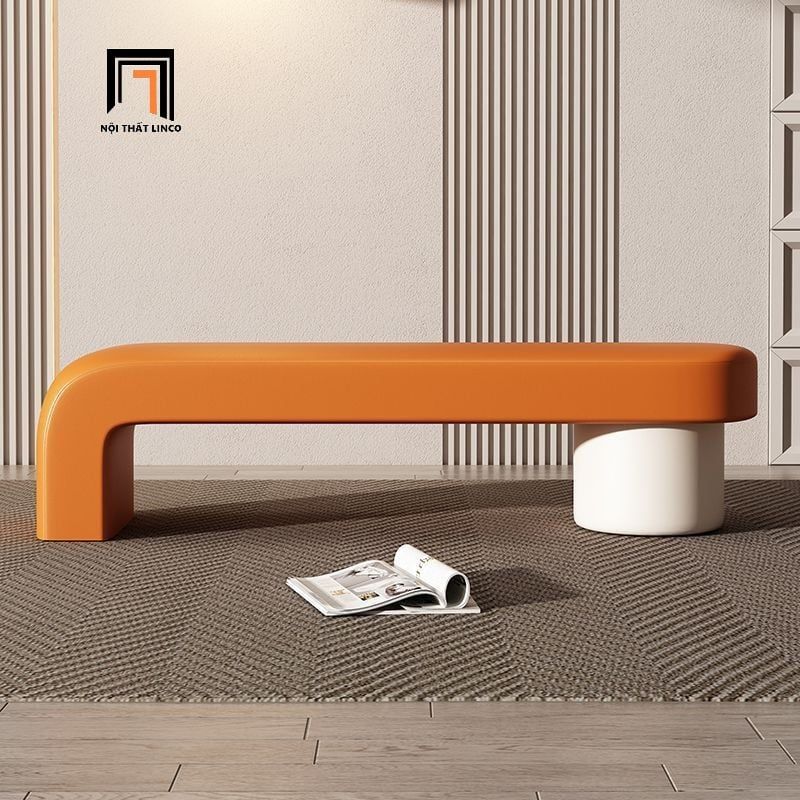  Ghế sofa đôn dài 1m4 sảnh chờ SB16 Quebec da công nghiệp 