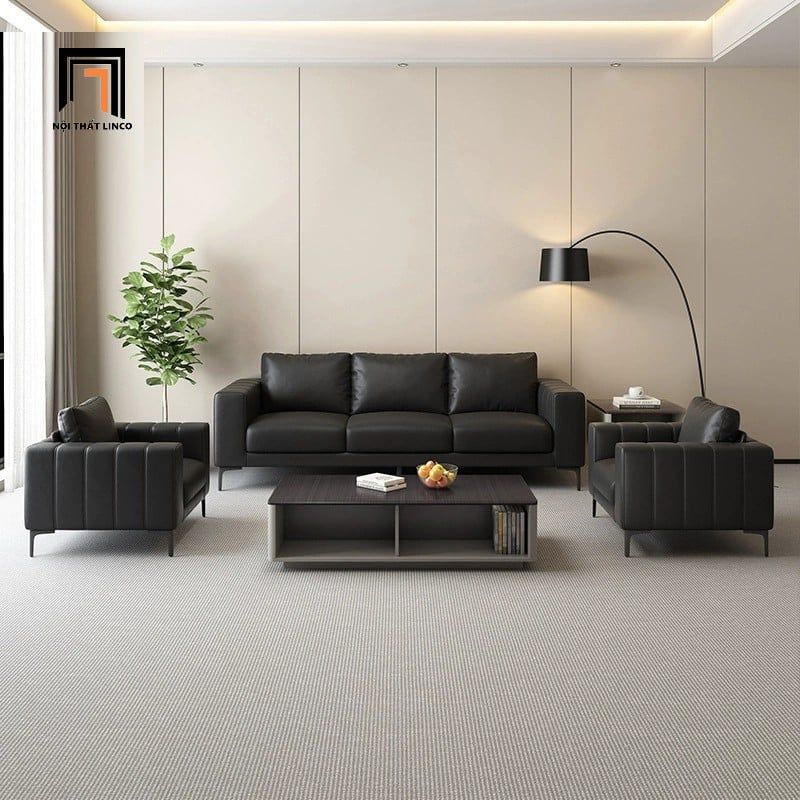  Bộ ghế sofa hiện đại da giả KHQ169 Hacien phòng khách gia đình 