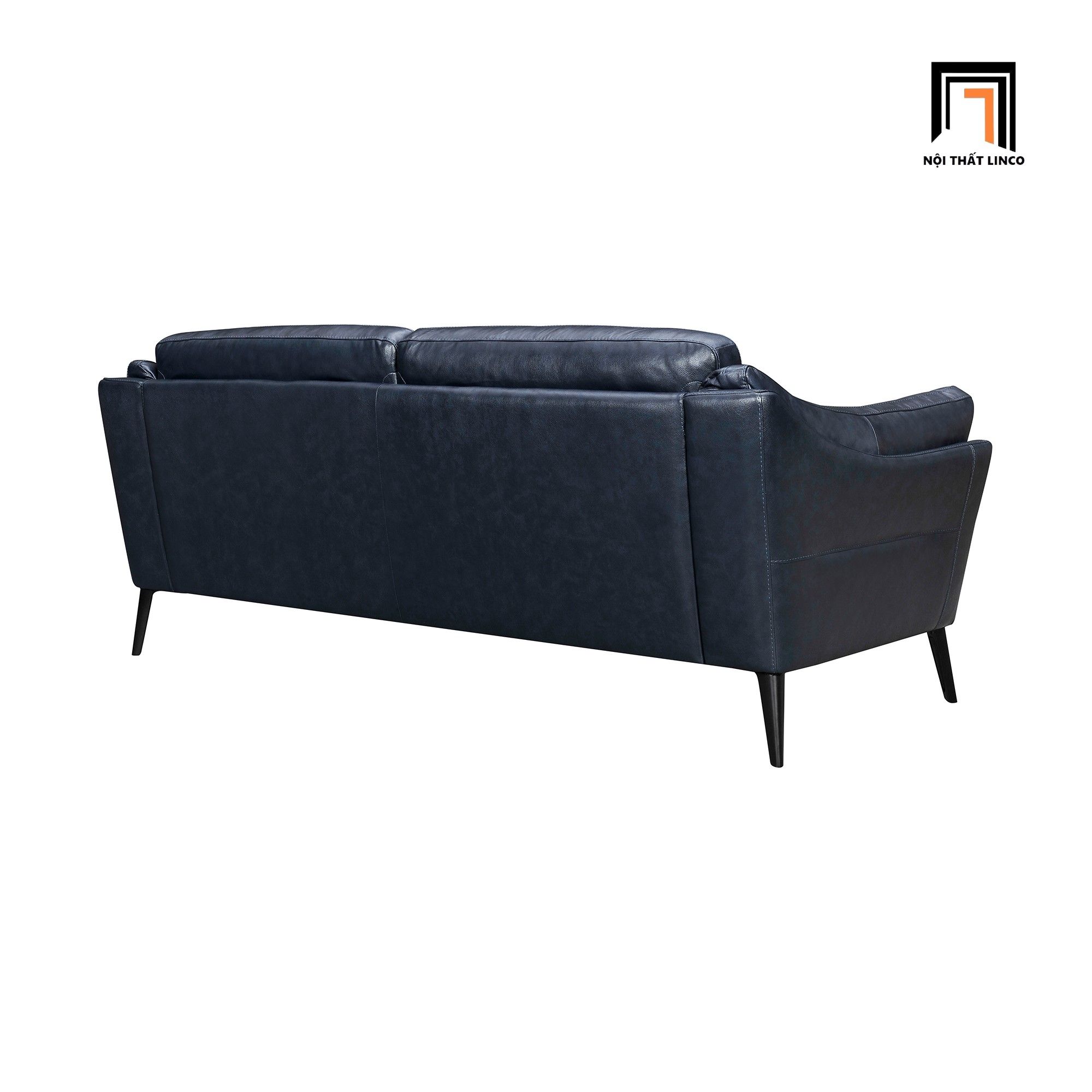  Ghế sofa băng xanh đen BHQ12 Franz da công nghiệp sang trọng 