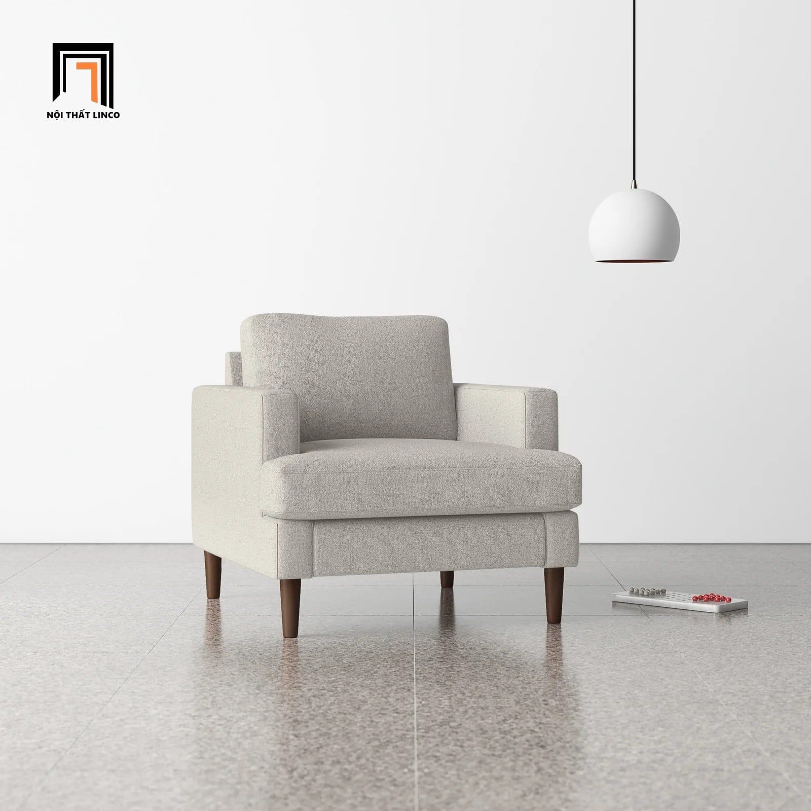  Ghế sofa đơn phòng khách nhỏ DT107 Laguna vải bố nỉ mềm 