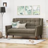  Ghế sofa băng vải nỉ 1m5 BT54 Monte màu nâu đậm nhỏ gọn 