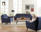  Set ghế sofa gia đình KT40 Gano bọc vải bố cotton xanh dương 