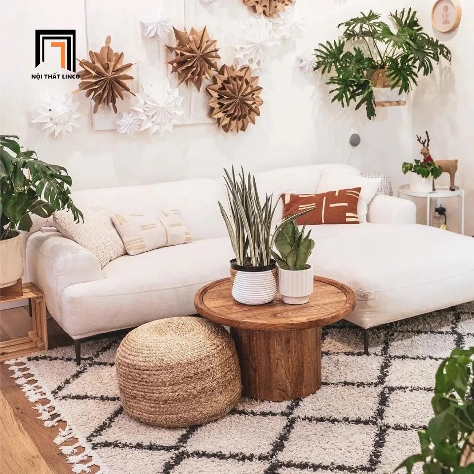  Ghế sofa góc L 2m2 GT51 Beno cho phòng khách màu trắng kem 