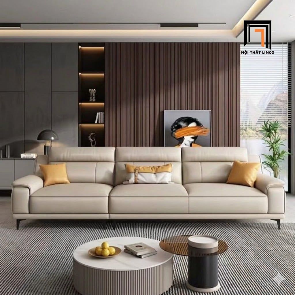  Sofa băng da sang trọng BHQ79 Niata 2m3 kiểu dáng hiện đại 
